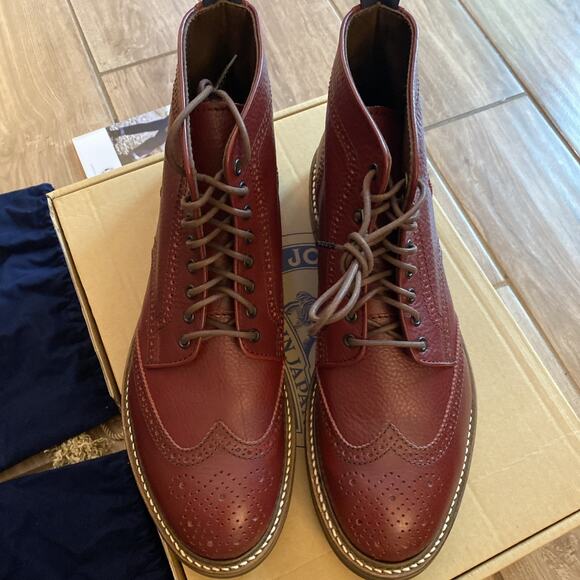 John Lofgren Glover Brogues Conceria 800 Vecchetta Leather Boots Size 11D - Picture 2 of 12